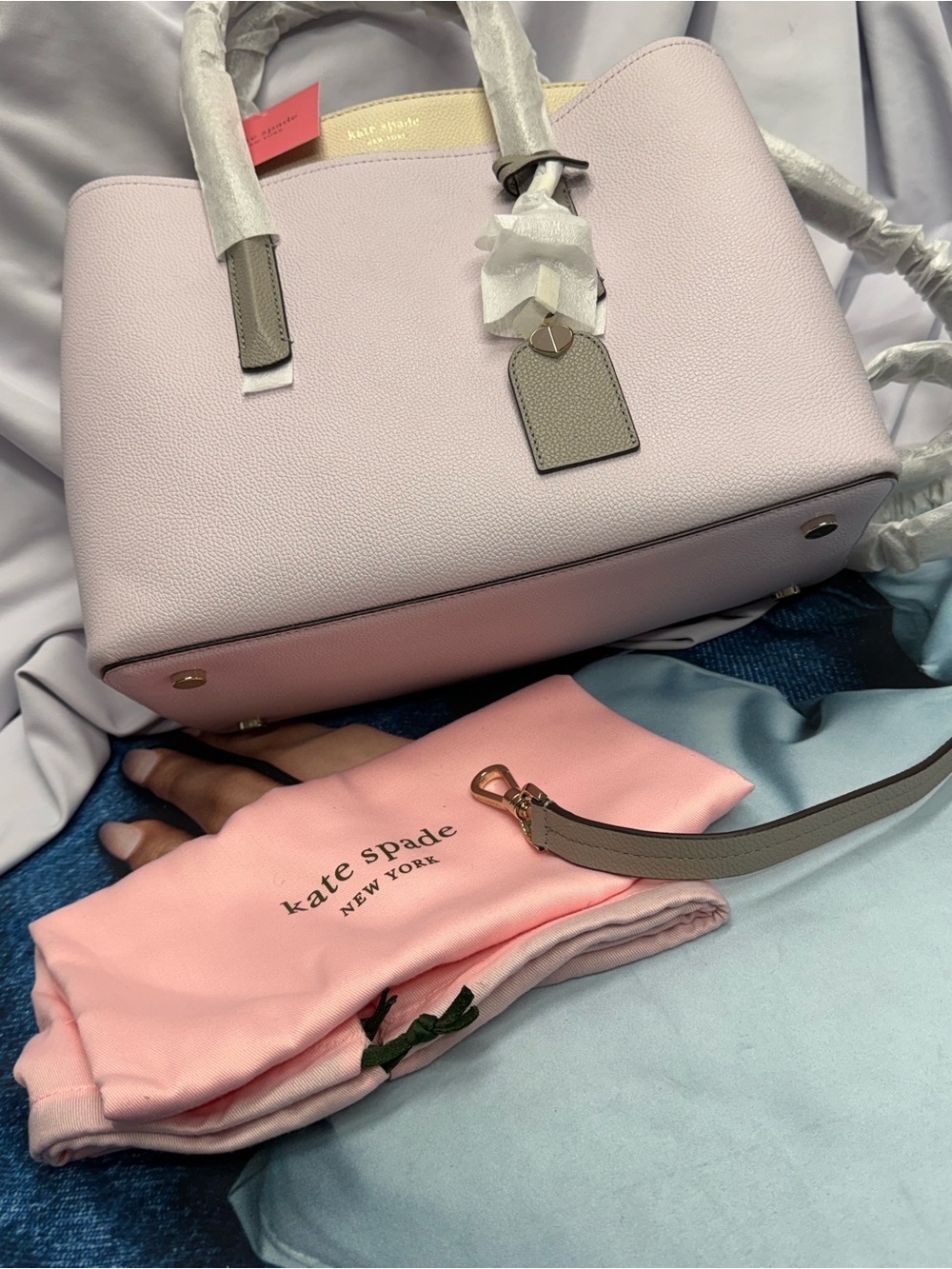 (new+tag) Kate Spade Margaux Large Satchel
Lilac & Cream Leather Two-Tone - Picture 7 of 17